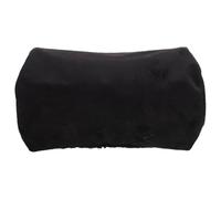POPETPOP Funda Reutilizable y Cómoda Negra de Almohada Cilíndrica de Poliéster para Coche para Protección del Cuello en Decoración Interior y Viajes