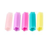 POPETPOP Fundas Protectoras de Silicona Accesorios Set de 5 Color Aleatorio para Tijeras y de Cutícula para Kit de Manicura Profesional y Cuidado de Uñas