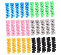POPETPOP Fundas Protectoras Flexibles De Silicona para Cables De Carga y Datos 30 Piezas para Smartphone Diseño Multicolor Protección Anti-ruptura Uso Diario Colores Variados