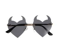 POPETPOP Gafas de Sol Protección UV para Mujer y Hombre Forma de Corazón sin Montura, de Plástico para Decoracion Verano y Fiestas de Moda