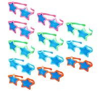 POPETPOP Gafas Decorativas de Fiesta 12 Piezas para, Diseño de Estrella para Cumpleaños y Carnaval Color Aleatorio