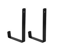 POPETPOP Gancho para Macetas de Balcón en Acero Negro Superficie Lisa y Diseño Delicado, Soporte Práctico para Jardineras Colgantes en Jardín y Sala