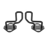 POPETPOP Ganchos de Pared Resistentes para Garaje, Juego de 2 Unidades de Hierro Negro, Colgadores para Herramientas y Bicicletas, Organizador de Almacenamiento Industrial y Taller