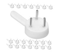 POPETPOP Ganchos Invisibles para Colgar Cuadros 50 Piezas, sin Clavos, Color Claro, para Marcos de Fotos y Relojes, Perchas Adhesivas Resistentes para Paredes de Yeso, Concreto y Madera