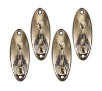 POPETPOP Ganchos para Cortinas de Pared Estilo Cisne de Aleación de Zinc, Soporte Vintage para Sujeta Cortinas Opacas, 4 Piezas en Bronce, Herrajes Decorativos para Dormitorio y Sala