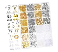 POPETPOP Ganchos y Studs para Pendientes DIY Kit Completo para Joyas Únicas y Atractivas Incluye Accesorios de Duradero y Ligero
