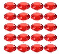 POPETPOP Gemas Simuladas para Jarrones 40 MM 29 Piezas Bolsa Cuentas sin Agujeros de Plástico Rojo para Relleno Decorativo de Jarrón Adecuado para San Valentín Bodas y Manualidades