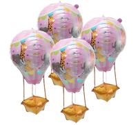 POPETPOP Globos Aerostáticos de Aluminio 4D Forma de Globo Caliente para Cumpleaños Decoración para Fiestas Infantiles de Colores Surtidos para Eventos y Festivales