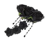 POPETPOP Gothic Flower Hair Clip Dark Floral Headpiece For Halloween Masquerade Cosplay And Parties Elegant Accessory For Women