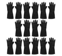 POPETPOP Guantes de Látex Negros Pequeños para Teñir el Cabello Antideslizantes Reutilizables 8 Pares Protección Química para Peluquería y Uso Profesional