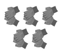 POPETPOP Guantes de Medio Dedo para Hombre, 5 Pares Transpirables y Antideslizantes, Diseñados para Ciclismo, Conducción y Uso en Invierno