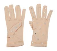 POPETPOP Guantes de Patinaje Artístico para Niña Diseño de Gemas Calientes, Guantes Elásticos de Rendimiento para Hielo y Entrenamiento