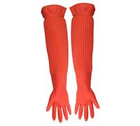 POPETPOP Guantes para acuarios Herramientas de Limpieza Tanques Peces Impermeables tamaño Largos Goma Mantenga Sus Manos y Brazos Secos previene la contaminación Alergias