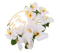 POPETPOP Guirnalda de Eid Mubarak para Puerta de Entrada, Decorativa Floral Hecha a Mano con Rosas de Color, Guirnalda Colgante Versátil para Decoración de Ramadán y Fiesta de Eid,