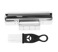 POPETPOP Guiro de Acero Inoxidable Portátil con Raspador Instrumento de Percusión Manual para Entrenamiento Musical y Educación Infantil Compacto y Duradero para Clases y Actuaciones