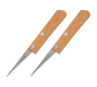 POPETPOP Herramientas de Cerámica y Modelado Mango de Madera y Hoja de Acero Inoxidable, Versátiles y Fáciles de Dominar para Pintura y Alfarería, Pack de 2 Piezas