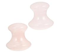 POPETPOP Herramientas de Masaje Facial 2 Unidades de Cuarzo Rosa Natural Tablero Gua Sha Cuello, Pies y Cuerpo