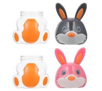 POPETPOP Hucha Hogar Forma de Conejo de Plástico, Sellado Hermético, Paquete de 2 Piezas Adecuado para Fiestas de Pascua y Almacenamiento Decorativo Color Aleatorio