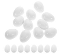 POPETPOP Huevos Falsos de Loro 30 Piezas, Huevos de Simulación Plásticos Sólidos de Color Claro 15.6mm X 21.4mm para Incubación y Cría, Ayuda Eclosión y Entrenamiento de Aves Pequeñas