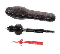POPETPOP Hulusi en Clave C para Adultos y Niños, Instrumento Musical Portátil de Abs y Cuproníquel Fácil de Usar, Flauta de Cucurbitáceas Negra Doble Tono Color Aleatorio