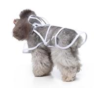 POPETPOP Impermeable y Perros Banda Reflectante Capucha para con Correa Ajustable para Cuello y Abdomen, Tamaño Extra Grande para Mascotas