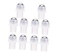 POPETPOP Insertos de Bolita para Frascos Roll-On 10 Piezas Plástico PE Transparente Bolita de Acero Compatibles Frascos de 16 Dientes para Aceites Esenciales y Perfumes Aplicador