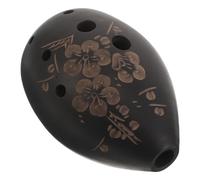 POPETPOP Instrumento Musical de Viento Ocarina Tradicional China de Cerámica, Flauta de 8 Agujeros para Estudiantes Manual de Práctica y Melodías Avanzadas