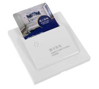 POPETPOP Interruptor de Tarjeta para Habitación de Hotel con Sensor de Energía Panel Elegante Blanco Función de Retardo de Tres Líneas Ahorro Energético para Alojamientos y Pensiones