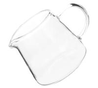 POPETPOP Jarra de Leche de Vidrio Asa 550ml Resistente al Calor Diseño Transparente y Sencillo para Café y Salsa de Miel Hogar