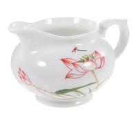 POPETPOP Jarra Salsera de Porcelana con Mango Bote para Salsa y Crema Diseño Clásico y Fácil Limpieza para Servir Aderezos y Leche Mesa Elegante