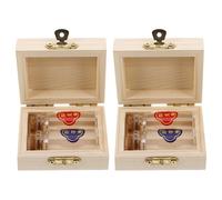 POPETPOP Juego de 2 Cajas de Madera para Recuerdos de Bebés Contenedor para Pelo Fetal y Cordón Umbilical Organizador Compacto para Almacenamiento de Primeros Rizos y Dientes de Recién