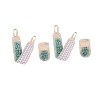 POPETPOP Juego de 2 Guantes Exfoliantes Y Cepillo de Espalda para Baño Y Masaje para La Piel Exfoliante Corporal para Mujer (2 Unidades)