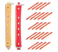 POPETPOP Juego de 24 Rulos Rizadores de Plástico para Cabello Largo, Creando Ondas Naturales, Fáciles de Usar, Ideales para Uso en Casa o Salón de Belleza