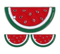 POPETPOP Juego de 3 broches de sandía: bonitos pines esmaltados, estilo de dibujos animados para mujer, suéter, chal, cárdigan y accesorios para el cuello