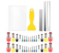 POPETPOP Juego de 37 Herramientas de Cerámica para Modelar Arcilla Polimérica, Cortadores de Metal Punzón Hueco, Raspador y Rodillo para Manualidades, Kit Completo para Esculpir y Moldear