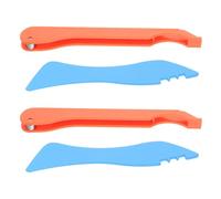 POPETPOP Juego de 4 Herramientas Manuales para Láminas de Cobre 7/32 Pulg Kit de Estampador y Bruñidor para Vidrieras Color Naranja Adecuado para Artesanía y Acabado de Vitrales