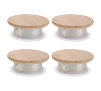 POPETPOP Juego de 4 Tapas de Repuesto para Jarra de Agua Tapa Hermética de Acero Inoxidable y Bambú Resistente al Calor y Frío para Garrafón Accesorio para Dispensador de Bebidas