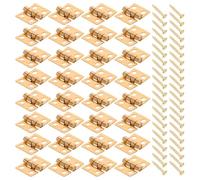 POPETPOP Juego de 60 Bisagras Plegables Mini Doradas para Manualidades Bisagras Pequeñas para Cajas de Madera y Joyeros para Álbumes Cofres y Proyectos DIY