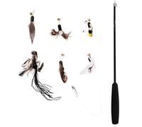 POPETPOP Juego De 7pcs Palitos De Gato Insectos Artificiales Juguetes Divertidos Gato Interactivo Accesorios para Mascotas