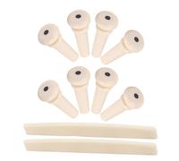 POPETPOP Juego de Cejuelas y Pasadores Instalación Sencilla de Plástico Beige y Durabilidad para Puente de Guitarra Acústica para Práctica y Presentación