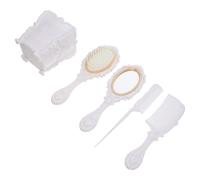 POPETPOP Juego de Peine Antiestático y Espejo Portátil Estuche de PVC para Peluquería y Cuidado Capilar en Casa Herramientas de Peinado para Masaje del Cuero Cabelludo