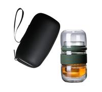 POPETPOP Juego de Té con Estuche Rígido de Vidrio de Borosilicato y Resistencia a Alta Temperatura de Viaje Portátil para Uso Profesional y Doméstico