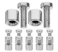 POPETPOP Juegos de Tornillos Separadores M4x12 Compatibilidad y Manejo Seguro 30 Tuercas para Fijaciones de Separación en Marcos Acrílicos y Carteles para Oficina y Hogar