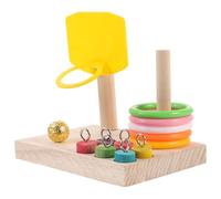POPETPOP Juguete de Pájaro Masticable para Loros y Pájaros Resistencia al Desgaste y Material de Madera Adecuado para Entrenamiento Diario y Aventura Color Aleatorio