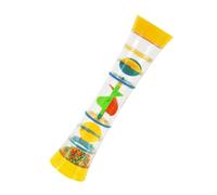 POPETPOP Juguete Giratorio Educativo de Plástico Amarillo para Niño Efecto de Lluvia y Bolas para Desarrollar Percepción Auditiva y Cognitiva