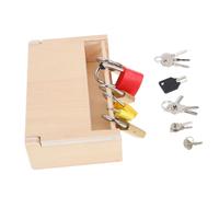 POPETPOP Juguete Montessori Caja de Bloqueo de Madera para Pequeños Herramienta Educativa para Desarrollar Atención y Paciencia Juego de Aprendizaje y Seguro para Preescolar para Terapia