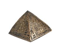 POPETPOP Juguetes de Caja de Arena Estatua de la pirámide Edificios coleccionables Escultura piramidal Rompecabezas de la decoración de Mesa piramidal Resina Dorado