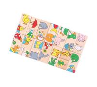 POPETPOP Juguetes Educativos Dominó y Rompecabezas de Animales Bloques Duraderos y Coloridos para Niñas Desarrollo de Habilidades y Creatividad para Aprendizaje y Educativo