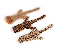 POPETPOP Juguetes para Perros y Gatos Sin Relleno Masticables con Chirrido Peluche De León