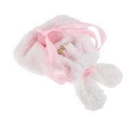 POPETPOP Kawaii Bunny Drawstring Makeup Bag Compact Plush Pouch For Cosmetics Travel Toiletry Organizer with Durable Fabric and Secure Closure For Small Spaces